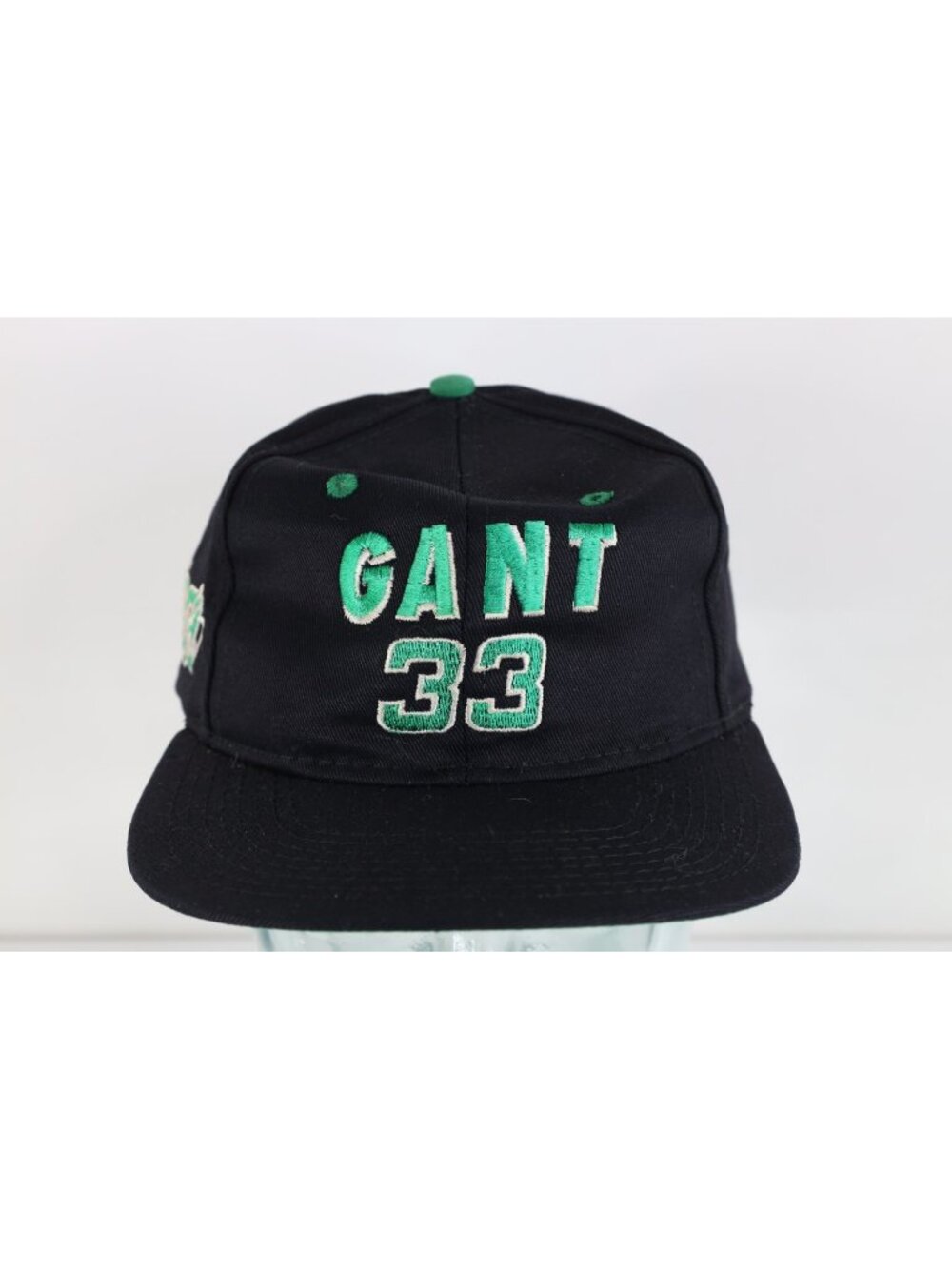 Vintage 90s NASCAR Spell Out Harry Gant Racing Shadow Snapback Hat Cap Black